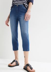 bonprix Capri-Jeans Slim Mid Waist (2er Pack), blau, Gr.48, 2er Pack Stretch Jeans in 3/4-L&auml;nge, 82% Baumwolle
