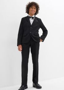 bonprix Anzug (2tlg. Set) in Regular Fit, schwarz, Gr.176, Sch&ouml;ner Jungen Anzug: Sakko + Hose mit verstellbarem Bund