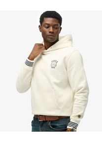 Superdry Herren Baumwolle Logo Druck Athletic Club Kapuzenpullover, Creme & Schwarz - Gr&ouml;&szlig;e: XXL 104060650192171D005