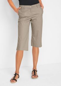 bonprix Long-Bermuda mit elastischem Bund, beige, Gr.54, L&auml;ssige Bermuda-Shorts mit Komfortbund, weit geschnitten., 97% Baumwolle