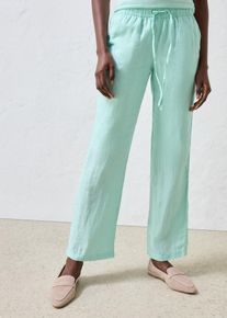 bonprix Schlupfhose aus reinem Leinen, gr&uuml;n, Gr.52, hochwertige weite Hose aus reinem Leinen, aus Leinen