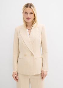 bonprix Blazer mit Nadelstreifen, beige, Gr.36, eleganter Nadelstreifen Blazer
