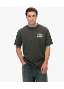Superdry Herren Record Label T-shirt in OverGr&ouml;&szlig;e-passform Dark Grey - Gr&ouml;&szlig;e: XL 1040405503244AFB004