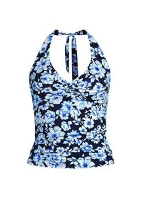 LANDS' END Neckholder-Tankinitop, Damen,  Blau, Nylon-Mischung, by Lands' End
