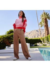 LANDS' END Tencel Anzughose mit weitem Bein, Damen,  Braun, Lyocell (Viskose), by Lands' End