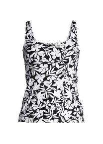 LANDS' END Tankinitop CHLORRESISTENT mit geradem Ausschnitt Gemustert, Damen,  Schwarz, Elasthan/Nylon-Mischung, by Lands' End