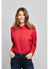 Langarmbluse Bugatti, Damen, Gr. 40, rot, 100% Baumwolle, Blusen Langarmbluse, in sch&ouml;ner roten Farbe