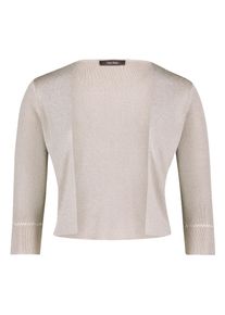 Bolero Vera Mont "Strickbolero ohne Verschluss", Damen, Gr. M, grau (silber, beige), Obermaterial: 80% Viskose CV. 20% Polyester PES., Strickjacken Bolero