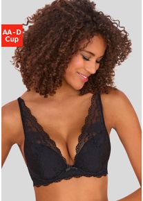 Push-up-BH Petite Fleur, Damen, Gr. 80, Cup C, schwarz-wei&szlig; (wei&szlig;, schwarz), Spitze, Obermaterial: 60% Polyamid, 35% Polyester, 5% Elasthan, BHs Push-up-BH, mit B&uuml;gel, im attraktiven Doppelpack, sexy Dessous