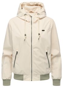 Outdoorjacke Ragwear "Outdoorjacke Nuggeta Summer YOUMODO", Damen, Gr. L, wei&szlig; (ecru), Obermaterial: 100% Polyester PES. Obermaterial: Futter: 100% Polyester PES., l&auml;ssig geschnitten, hoch geschlossener Ausschnitt, &Auml;rmel ohne &Auml;rmelschlitz Rippb&uuml;ndchen, Jacken Outdoorjacke, L&auml;ssige &Uuml;bergangsjacke mit Kapuze