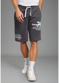 Sweatshorts Kangaroos, Herren, Gr. XXL, N-Gr, anthrazit, Sweatware, Obermaterial: 80% Baumwolle, 20% Polyester, Hosen Sweatshorts, mit elastischem Bund, mit Kordelzug am Bund, auch in gro&szlig;en Gr&ouml;&szlig;en