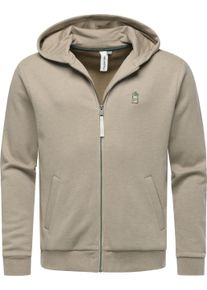 Sweatjacke Ragwear "Sweatjacke Natten EMB", Herren, Gr. XL, gr&uuml;n (dusty olive), Obermaterial: 70% Baumwolle CO. 30% Polyester PES., Sweatjacken Sweatjacke