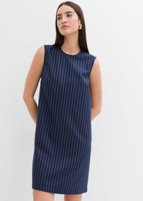 bonprix Nadelstreifen Minikleid aus Viskose-Mix, blau, Gr.40, &Auml;rmelloses Nadelstreifenkleid mit Brustabn&auml;hern sowie einem Rei&szlig;verschluss am R&uuml;cken, aus Viskose
