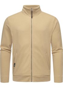 Sweatjacke Ragwear "Sweatjacke Carlow", Herren, Gr. S, beige (sand), Obermaterial: 50% Baumwolle CO. 50% Polyester PES., Sweatjacken Sweatjacke