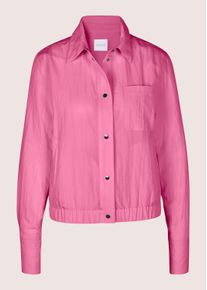 Madeleine Mode Langarmbluse MADELEINE "Hemdbluse Blusenshirt mit Brusttasche", Damen, Gr. 42, rosa (himbeersorbet), Obermaterial: 93% Lyocell CLY. 7% Polyamid PA., Modern, gerade, Blusen Langarmbluse, Breite Manschetten