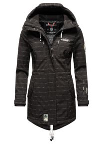 Funktionsparka Marikoo "Funktionsmantel Zimtzicke", Damen, Gr. L, schwarz (schwarz lines), Obermaterial: 98% Polyester PES. 2% Elasthan EL. Obermaterial: Futter: 100% Polyester PES., Jacken Funktionsparka