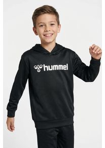 Kapuzensweatshirt Hummel "HMLLOGO HOODIE KIDS", M&auml;dchen, Gr. 164, schwarz, Obermaterial: 100% Polyester, Sweatshirts Kapuzensweatshirt, f&uuml;r Kinder