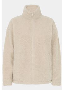 Fleecejacke oxmo "Fleecejacke OXTOVINE", Damen, Gr. L, beige (oyster), Obermaterial: 100% Polyester PES., Jacken Fleecejacke