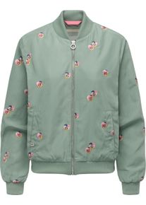 Outdoorjacke Ragwear "Outdoorjacke Lunara YOUMODO", Damen, Gr. XL, gr&uuml;n (dusty gr&uuml;n), Obermaterial: 100% Polyester PES. Obermaterial: Futter: 100% Polyester PES., l&auml;ssig geschnitten, V-Ausschnitt, &Auml;rmel ohne &Auml;rmelschlitz Rippb&uuml;ndchen, Jacken Outdoorjacke, Leichte &Uuml;bergangsjacke mit Bomberkragen