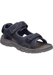 Sandale Josef Seibel "Brendan 04, ocean-kombi", Herren, Gr. 45, blau (ocean, kombi), Obermaterial: 80% Rindsleder Leather cow. 20% Textilmaterial TEXMAT., Schuhe Sandale