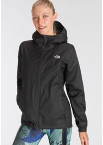 Regenjacke The North Face "QUEST", Damen, Gr. XS (32), schwarz, Obermaterial: 100% Polyester. Futter: 100% Polyester, hoch geschlossener Ausschnitt, mit Gummizug, Jacken Regenjacke, mit verstellbarer Kapuze, mit Cinch-Stopper am Saum, atmungsaktiv