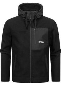 Kapuzensweatjacke Ragwear "Fleecejacke Brodney", Damen, Gr. M, schwarz, Obermaterial: 100% Polyester PES. Futter: 100% Polyester PES., Sweatjacken Kapuzensweatjacke