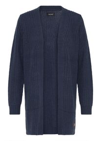 Strickjacke oxmo "Strickjacke OXEDNA", Damen, Gr. M, blau (total eclipse), Obermaterial: 100% Polyacryl PAN., Strickjacken Strickjacke