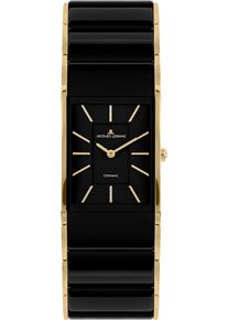 Keramikuhr Jacques Lemans "Dublin", gold (schwarz, goldfarben), Armbanduhren, Damen, Keramikuhr, Quarzuhr, Armbanduhr, Damenuhr, bis 5 bar wasserabweisend