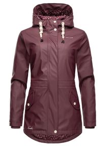 Regenjacke Navahoo "Regenjacke Ocean Heart", Damen, Gr. XL, rot (wine), Obermaterial: 70% Polyester PES. 30% Polyurethan PU. Obermaterial: Futter: 100% Polyester PES. 100% Polyester PES., Jacken Regenjacke