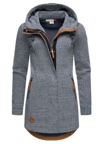 Sweatjacke Ragwear "Sweatjacke Letty Intl.", Damen, Gr. XL, blau (blau22), Obermaterial: 54% Polyester PES. 41% Baumwolle CO. 5% Viskose CV. Futter: 54% Polyester PES. 41% Baumwolle CO. 5% Viskose CV., Sweatjacken Sweatjacke