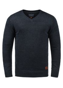 Strickfleece-Pullover Blend "Strickpullover BHLasse", Herren, Gr. XL, blau (navy), Obermaterial: 50% Baumwolle CO. 50% Polyacryl PAN., Pullover Strickfleece-Pullover