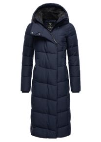 Wintermantel Ragwear "Wintermantel Pavla Long", Damen, Gr. S, blau (navy), Obermaterial: 100% Polyester PES. Obermaterial: Futter: 100% Polyester PES. 100% Polyester PES., M&auml;ntel Wintermantel