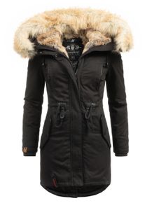 Wintermantel Navahoo "Wintermantel Bombii", Damen, Gr. L, schwarz, Obermaterial: 100% Baumwolle CO. Obermaterial: Futter: 100% Polyester PES. 100% Polyester PES., M&auml;ntel Wintermantel