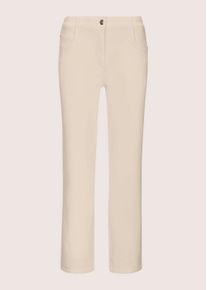 Madeleine Mode Regular-fit-Jeans MADELEINE "Jeans Baumwollhose mit Saumabn&auml;hern", Damen, Gr. 36, N + K Gr, grau (kiesel), Obermaterial: 92% Baumwolle CO. 6% Polyester PES. 2% Elasthan EL., Jeans Regular-fit-Jeans