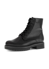 Schn&uuml;rstiefelette Gabor "KOS", Damen, Gr. 38, schwarz, Kalbsleder, unifarben, Schuhe Schn&uuml;rstiefelette, Blockabsatz, Schn&uuml;rboots, mit Innenrei&szlig;verschluss, K-Weite