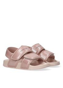 Badesandale Tommy Hilfiger, M&auml;dchen, Gr. 34, rosa, Synthetik, Schuhe Badesandale, Badesandale, Klettschuh, Sommerschuh mit Metallic-Schimmer