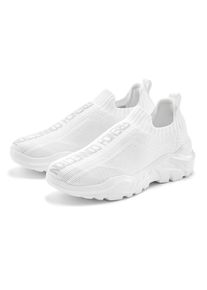 Sneaker French Connection "Slipper, Halbschuh, Freizeitschuh, Slip-On-Sneaker", Damen, Gr. 35, wei&szlig;, Obermaterial: 100% Textilmaterial. Decksohle: 100% Textilmaterial. Futter: 100% Textilmaterial. Laufsohle: 100% Synthetik, unifarben mit Farbeinsatz, Schuhe Sneaker, zum Reinschl&uuml;pfen VEGAN