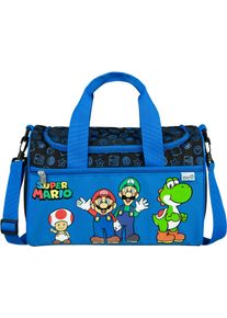 Sporttasche Scooli "Jurassic World", M&auml;dchen, Gr. B/H/T: 35cm x 23cm x 16cm, bunt (super mario), Polyester, bedruckt, Taschen Sporttasche