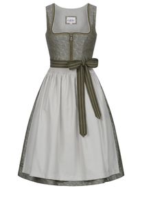 N&uuml;bler Dirndl N&Uuml;BLER "Dirndl midi Gabriela", Damen, Gr. 44, EURO, gr&uuml;n (oliv), Obermaterial: 100% Polyester PES., Kleider Dirndl