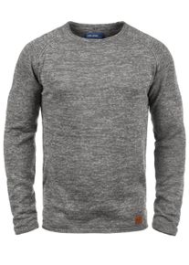 Strickfleece-Pullover Blend "Strickpullover BHDan", Herren, Gr. M, grau (pewter mix), Obermaterial: 50% Baumwolle CO. 50% Polyacryl PAN., Pullover Strickfleece-Pullover