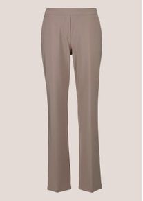 Madeleine Mode Stoffhose MADELEINE "Schlupfhose Elegante Damenhose mit B&uuml;gelfalten", Damen, Gr. 42, N-Gr, beige (cappuccino), Obermaterial: 88% Polyester PES. 12% Elasthan EL., Hosen Stoffhose
