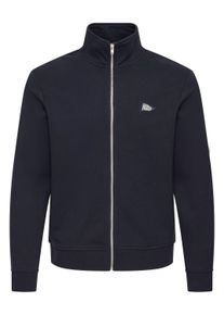 Sweatjacke Casual Friday "Trainingsjacke CFGislev", Damen, Gr. L, blau (schwarz navy with marshmallow), Obermaterial: 100% Baumwolle CO., Sweatjacken Sweatjacke