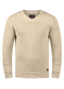 Strickfleece-Pullover Blend "Strickpullover BHLasse", Herren, Gr. XL, beige (sand mix), Obermaterial: 50% Baumwolle CO. 50% Polyacryl PAN., Pullover Strickfleece-Pullover