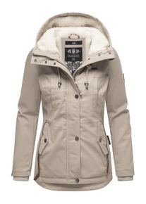 Winterjacke Marikoo "Winterjacke Bikoo", Damen, Gr. XL, grau (light taupe), Obermaterial: 100% Baumwolle CO. Obermaterial: Futter: 100% Polyester PES. 100% Polyester PES., Jacken Winterjacke