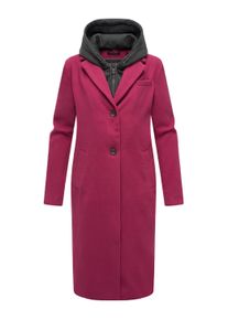 Langmantel Navahoo "Langmantel Kekstraum 14", Damen, Gr. L, rot (berry wine), Obermaterial: 95% Polyester PES. 3% Viskose CV. 2% Elasthan EL. Obermaterial: Futter: 100% Polyester PES., M&auml;ntel Langmantel