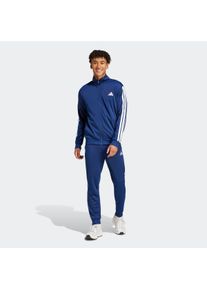 Trainingsanzug adidas Sportswear "DAYREADY", Herren, Gr. M, blau (dunkelblau), Interlock, Obermaterial: 100% Polyester, Sportanz&uuml;ge Trainingsanzug, f&uuml;r Laufen und sportliche Aktivit&auml;ten, zweiteiliges Set, Topseller