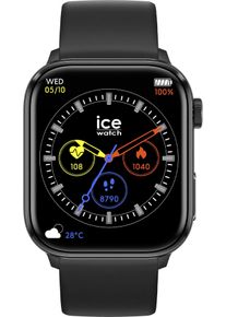 Ice Watch Smartwatch ICE-WATCH "ICE smart 2.0 - 1.96", schwarz (schwarz, schwarz), Smartwatches, Smartwatch, Armbanduhr, Damenuhr, Herrenuhr, Silikonarmband