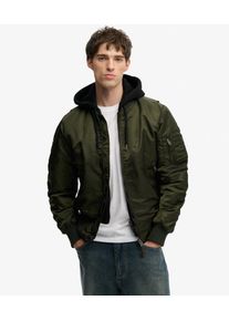 Superdry Herren Hooded MA1 Bomberjacke Green - Gr&ouml;&szlig;e: M 10202005010011KM002