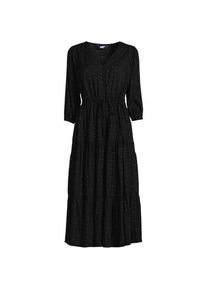 LANDS' END Midikleid mit Stufenrock, Damen,  Schwarz, by Lands' End