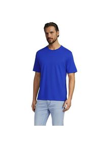 LANDS' END Super-T Kurzarm-Shirt, Classic Fit, Herren,  Blau, Baumwolle, by Lands' End